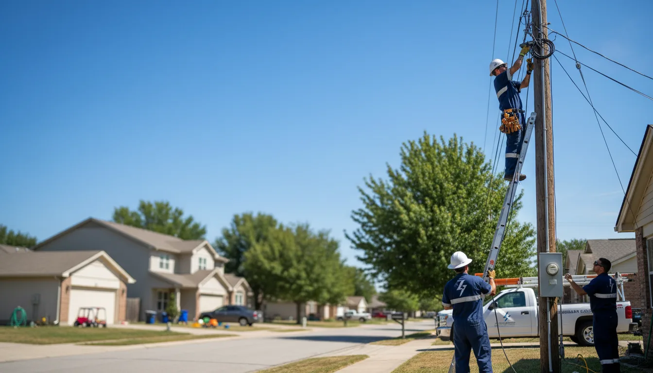 Residential electrician providing installation services in Sperry, OK